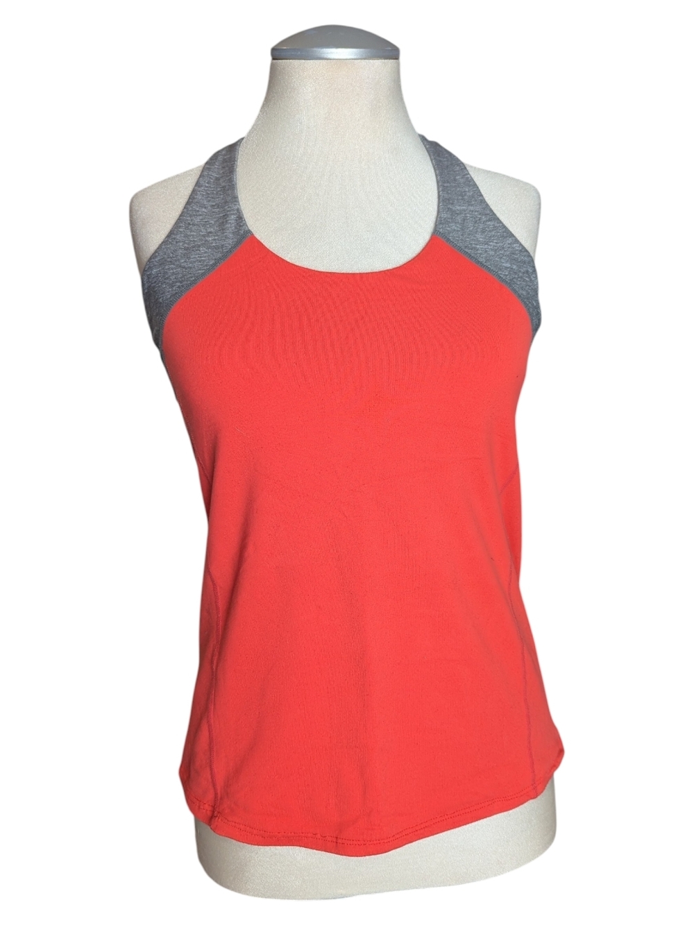 Lululemon Inner Strength Tank Alarming Red Static Gray Adjustable Women's 10